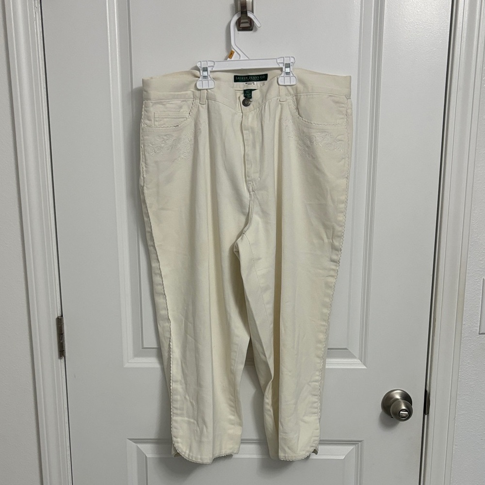 Lauren Ralph Lauren Cream Capris